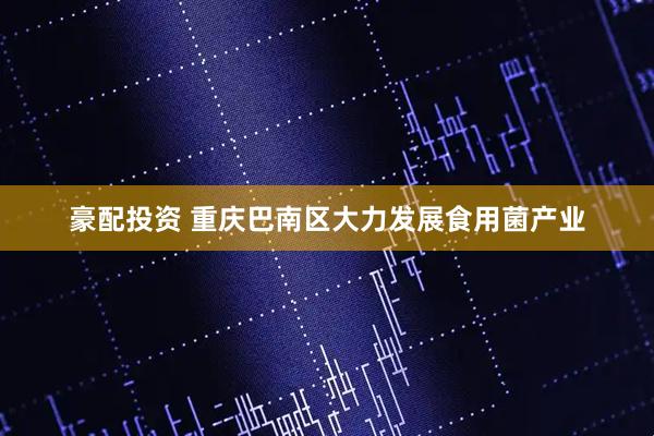 豪配投资 重庆巴南区大力发展食用菌产业