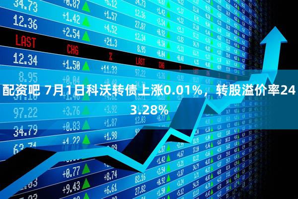 配资吧 7月1日科沃转债上涨0.01%，转股溢价率243.28%